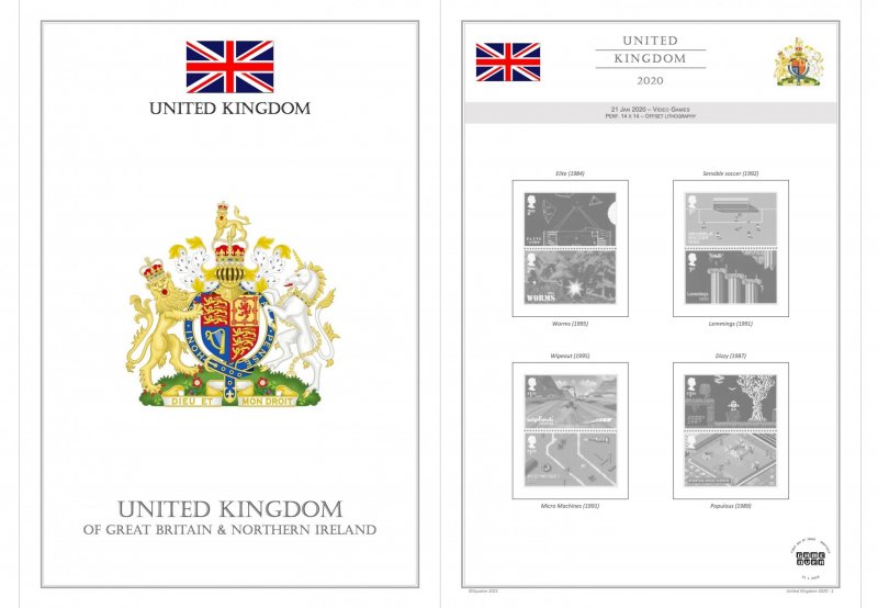 GREAT BRITAIN 2020 - Printable Stamp Album