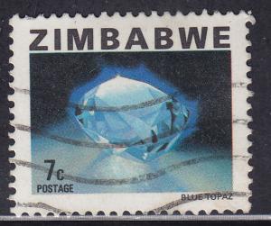 Zimbabwe 418 USED 1980 Blue Topaz