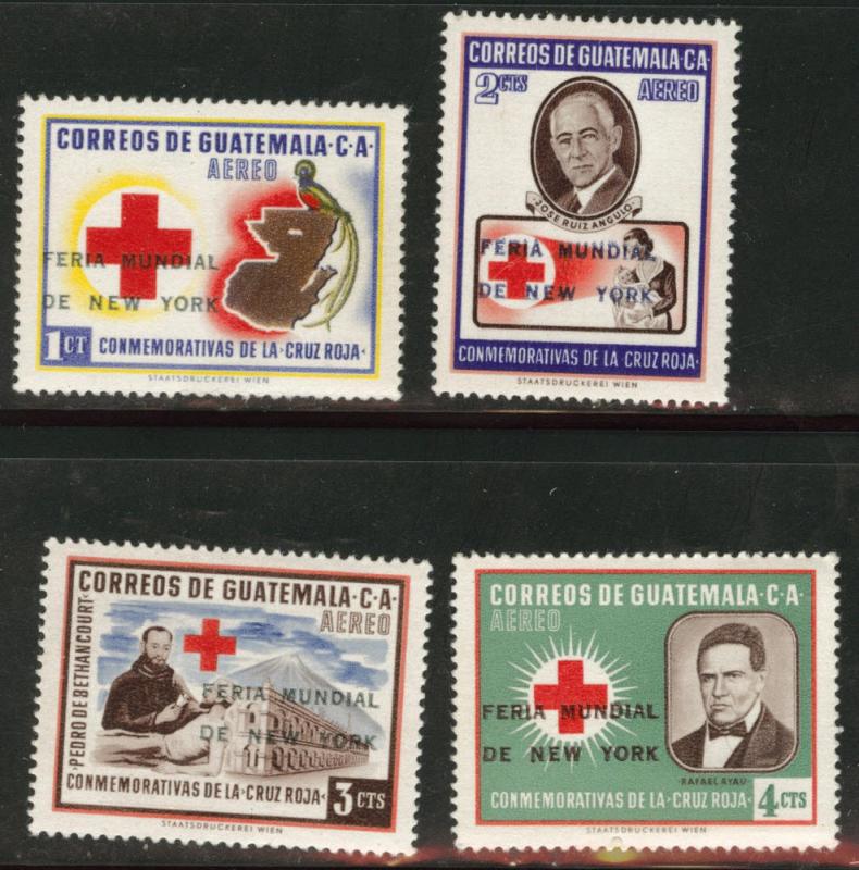 GUATEMALA Scott C291-4 MNH** 1964 red cross set CV$3.20