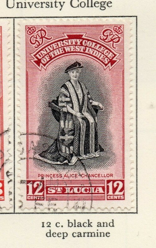 St Lucia 1951 GVI Early Issue Fine Used 12c. NW-154991