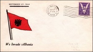 27 Sep 1944 WWII Patriotic We Invade Albania Fidelity Sherman 6957