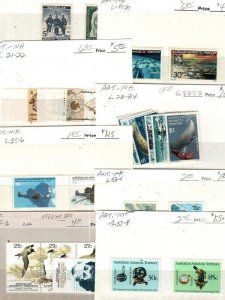 Australian Antarctic Territory Scott L6-7, L19-36, L53-58 Mint NH sets [TH503]