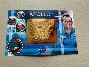 Space Apollo 1  2023 year 6 blocks Foil. Bronze perforated  NEW MNH**
