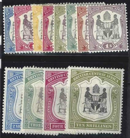 British Central Africa 1897-1901 SC 43-54 MLH SCV $1028.00 Set