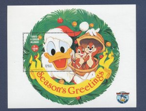 TURKS & CAICOS - Scott 650 - MNH S/S - Disney,  Donald Duck, Christmas  - 1983