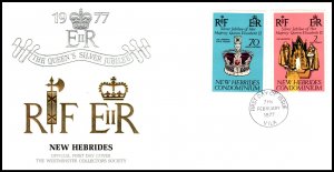 New Hebrides British 214-216 Typed FDC