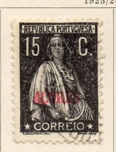 Azores 1923-24 Early Issue Fine Used 15c. Optd 080232