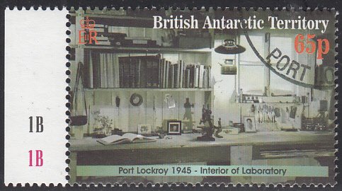 British Antarctic Territory 2001 used Sc #300 65p Lab interior 1945