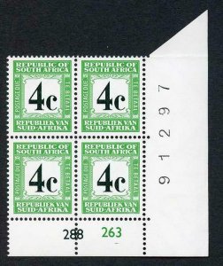 SOUTH AFRICA SGD64 1967 4c wmk w127a (tete-beche) Plate Block U/M