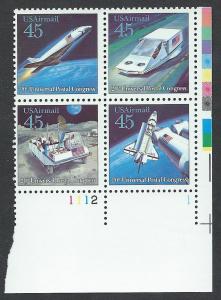 UNITED STATES SC# C125a VF MNH 1989 Pl#11121 LR B/4