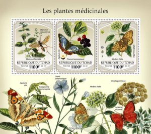 CHAD - 2021 - Medicinal Plants - Perf 3v Sheet - Mint Never Hinged