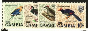 Gambia #222, 224-6 MNH Birds