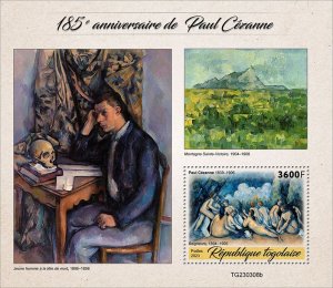 TOGO - 2023 - Paul Cezanne, 185th Birth Anniv -Perf Souv Sheet-Mint Never Hinged