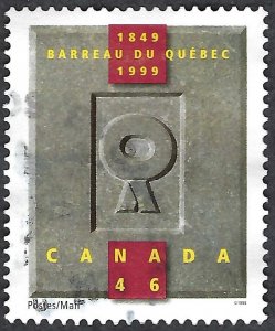 Canada #1799 46¢ Quebec Bar Association Logo (1999).  Used.