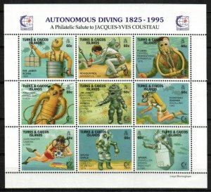 Turks & Caicos Stamp 1177  - Diving and Salute to J. Cousteau