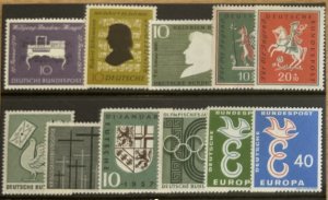 GERMANY (WEST) 1955/1958 UNMOUNTED MINT SELECTION CAT £27