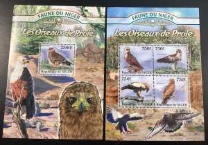 Niger #1142, 1167 Mint 2013 Birds of Prey