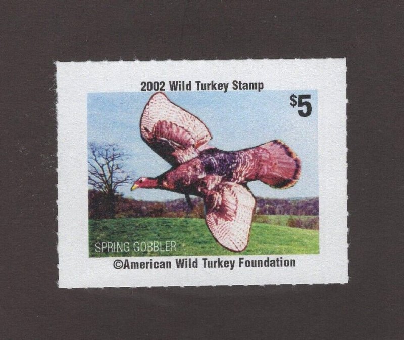 AWTF3 - American Wild Turkey Foundation Stamp. Single. MNH. OG.