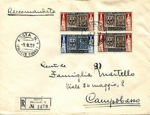 Modena and Parma Lire 60 + complementary on cover rec