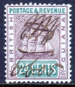British Guiana - Scott #166 - Used - Pen cancel - SCV $5.50