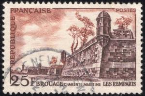 France 779 - Used - 25fr Fort at Brouage (1955)