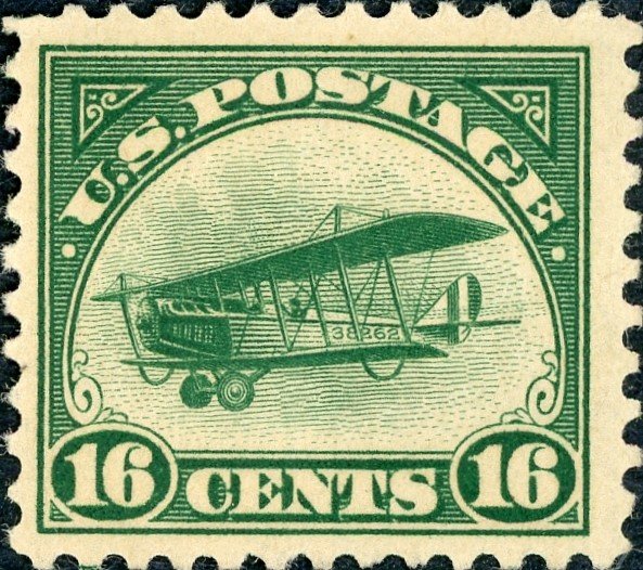 #C1-3 – 1918 Curtiss Jenny, set of 3 stamps. MLH OG