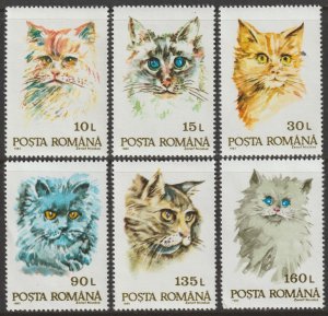 EDSROOM-16995 Romania 3822-27 1993 Complete Cats