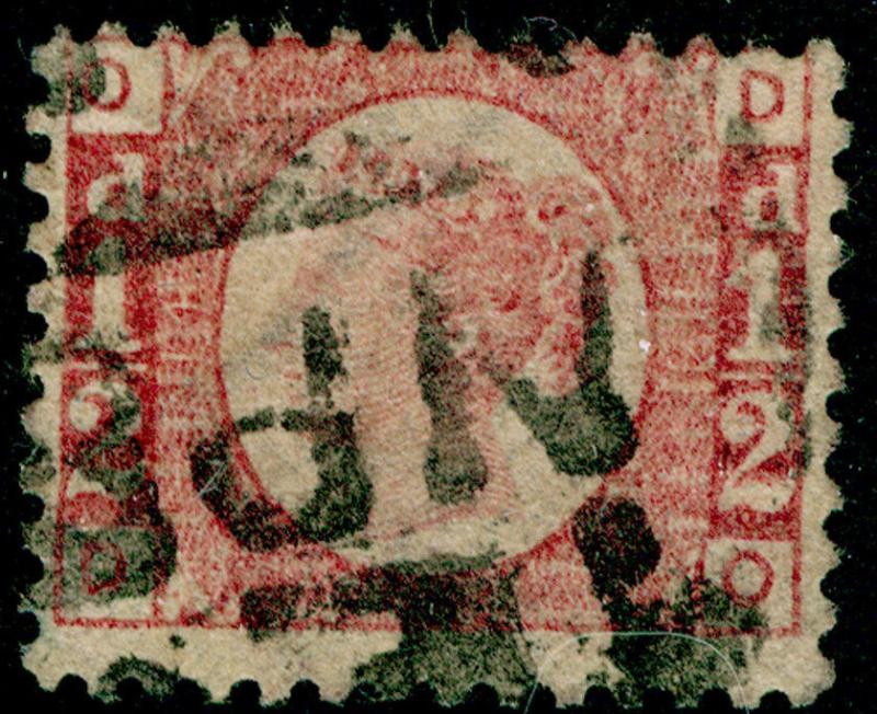 SG48, ½d rose-red PLATE 14, USED. Cat £22. DO