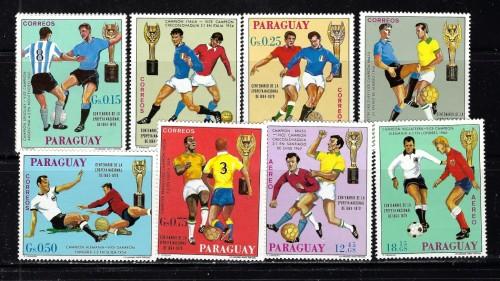 Paraguay 1178-86 NH 1969 Soccer set