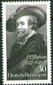 Germany Scott 1250 MNH** 1977 Rubens stamp Disturbed gum