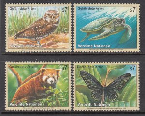 UN Vienna 235-238 Animals Singles MNH VF