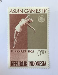 Indonesia 1962 Scott 556 MH - 50s,  Jakarta, 4th Asian Games, Woman diver
