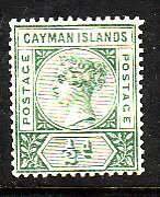 Cayman Is.-Sc#1- id9-unused hinged 1/2p QV-1900-