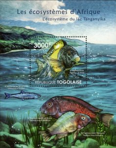 Ecosystem of Tanganyika Lake Stamp Fish Marine Fauna Sardine S/S MNH #4228