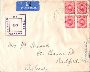 Egypt 10m King Farouk Army Post (4) 1940 M.P.O. E. 603 Moascar, Egypt Airmail...