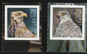 Iceland 2019 Europa, National Birds, Eagle, Falcon; Scott No. 1494-1495 MNH