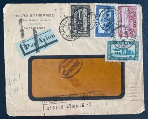 1936 Casablanca Morocco Window airmail Cover To Italy