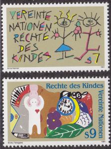 UN VIENNA MNH Scott # 117-118 Children (2 Stamps) (4)