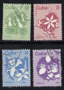 Cuba    #2659-2662  cancelled 1983   flowers