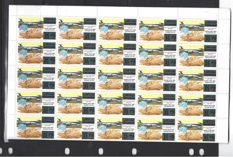 QATAR (P1402BB) SG 501-6    IN SHEETS OF 50 SETS MNH  CHEAP START PRICE