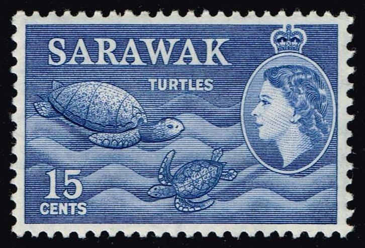 Sarawak #204 Sea Turtles; Unused (2.25)