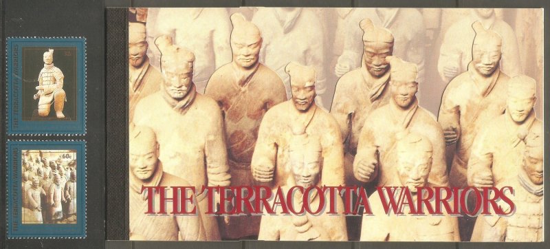 UN NY Sc# 716 - 718 MNH FVF Set2 + Booklet Terracotta Warriors