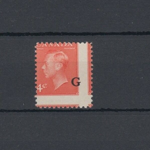 dramatic mis-perf MNH 4 stamps 4c G overprint GEorge VI post postes Canada mint