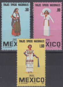 ZAYIX - Mexico 1231-1233 MNH Costumes Culture Society  071422S71M