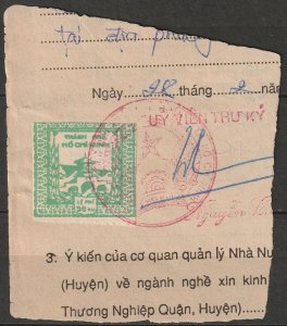 Vietnam ca. 1989 revenue 50d used on document