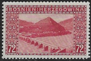 BOSNIA AND HERZEGOVINA COLOR TRIAL 1912 72h VISHEGRAD in WINE RED Sc 64 MLH