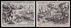 French Southern & Antarctic Territory Scott C26-C27 (1972) M NH VF, CV $145.00 C