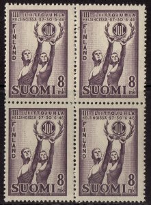 Thematic stamps FINLAND 1946 NATIONAL GAMES SG.417 BLOCK mint