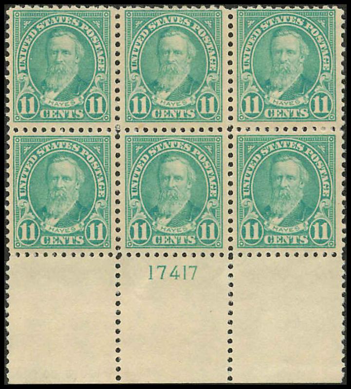 563 Mint F-VF HR Plate Block(bott 3 NH)