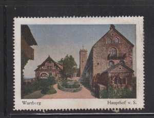 German Advertising Stamp - Landmarks, Wartburg Series, Courtyard from South